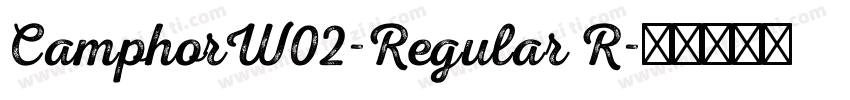 CamphorW02-Regular R字体转换